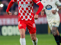 Arnau Martinez of Girona FC is in action during the LaLiga EA Sports 2024-2025 match between Girona FC and Real Valladolid at Estadi Municip...