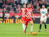 Ivan Martin of Girona FC plays during the LaLiga EA Sports 2024-2025 match between Girona FC and Real Valladolid at Estadi Municipal Montili...