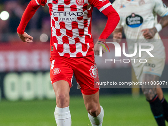 Arnau Martinez of Girona FC is in action during the LaLiga EA Sports 2024-2025 match between Girona FC and Real Valladolid at Estadi Municip...