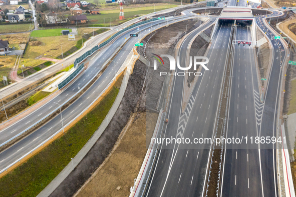 A view of a building site of Krakow's northern part of ring road, S52 as it opens on Monday, 23 of December in Krakow, Poland, Photo date: D...