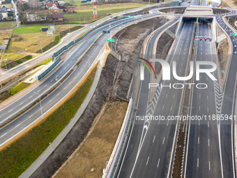 A view of a building site of Krakow's northern part of ring road, S52 as it opens on Monday, 23 of December in Krakow, Poland, Photo date: D...