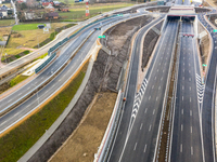 A view of a building site of Krakow's northern part of ring road, S52 as it opens on Monday, 23 of December in Krakow, Poland, Photo date: D...