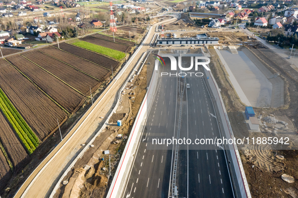 A view of a building site of Krakow's northern part of ring road, S52 as it opens on Monday, 23 of December in Krakow, Poland, Photo date: D...