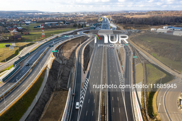 A view of a building site of Krakow's northern part of ring road, S52 as it opens on Monday, 23 of December in Krakow, Poland, Photo date: D...