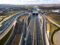 A view of a building site of Krakow's northern part of ring road, S52 as it opens on Monday, 23 of December in Krakow, Poland, Photo date: D...