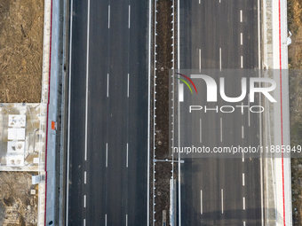 A view of a building site of Krakow's northern part of ring road, S52 as it opens on Monday, 23 of December in Krakow, Poland, Photo date: D...