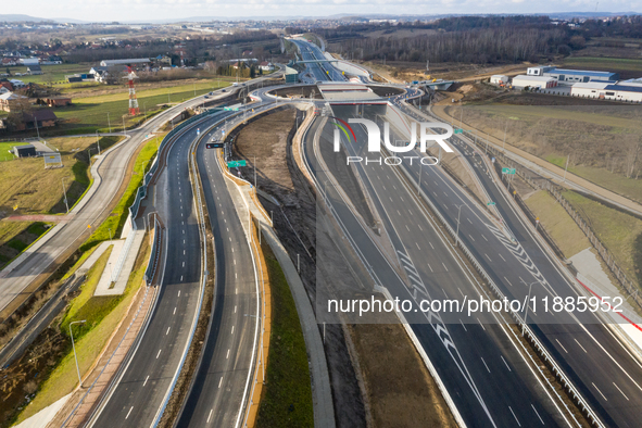 A view of a building site of Krakow's northern part of ring road, S52 as it opens on Monday, 23 of December in Krakow, Poland, Photo date: D...