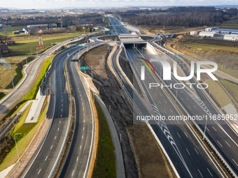 A view of a building site of Krakow's northern part of ring road, S52 as it opens on Monday, 23 of December in Krakow, Poland, Photo date: D...