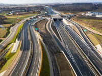 A view of a building site of Krakow's northern part of ring road, S52 as it opens on Monday, 23 of December in Krakow, Poland, Photo date: D...