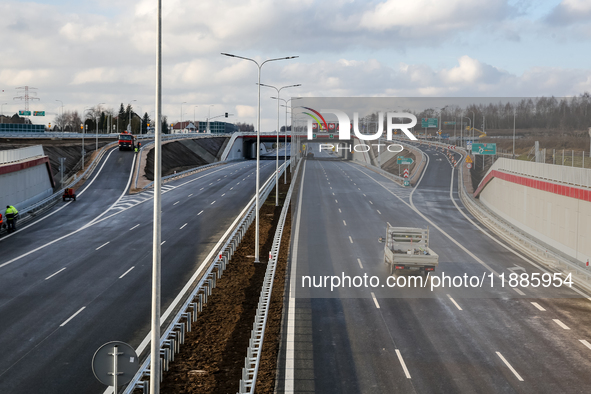 A view of a building site of Krakow's northern part of ring road, S52 as it opens on Monday, 23 of December in Krakow, Poland, Photo date: D...