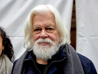 Paul Watson, founder of the Sea Shepherd Conservation Society and anti-whaling activist, attended a rally in his support at Place de la Repu...