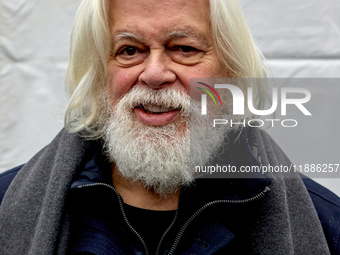 Paul Watson, founder of the Sea Shepherd Conservation Society and anti-whaling activist, attended a rally in his support at Place de la Repu...