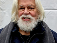 Paul Watson, founder of the Sea Shepherd Conservation Society and anti-whaling activist, attended a rally in his support at Place de la Repu...