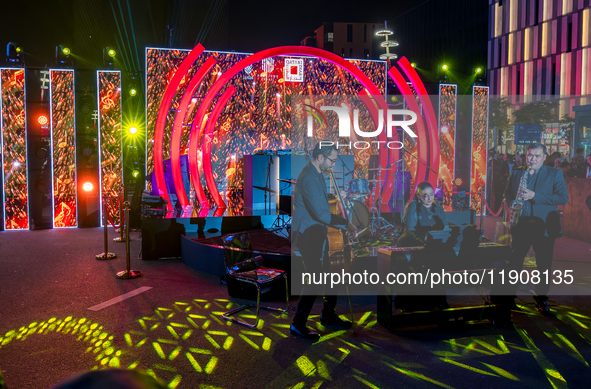 Artists perform music as part of the 2025 New Year's Day celebration in Doha, Qatar, on January 1, 2025. 