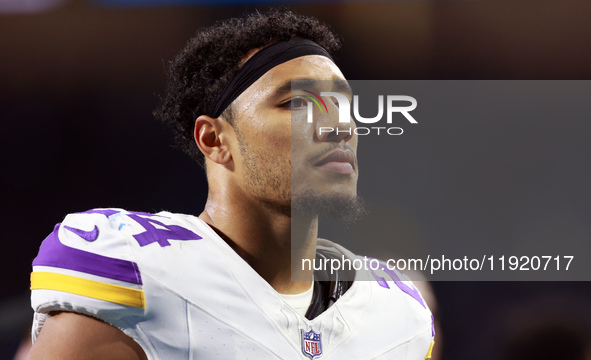 DETROIT,MICHIGAN-JANUARY 5:  Safety Camryn Bynum (24) of the Minnesota Vikings walks off of the field at the conclusion of a game between th...