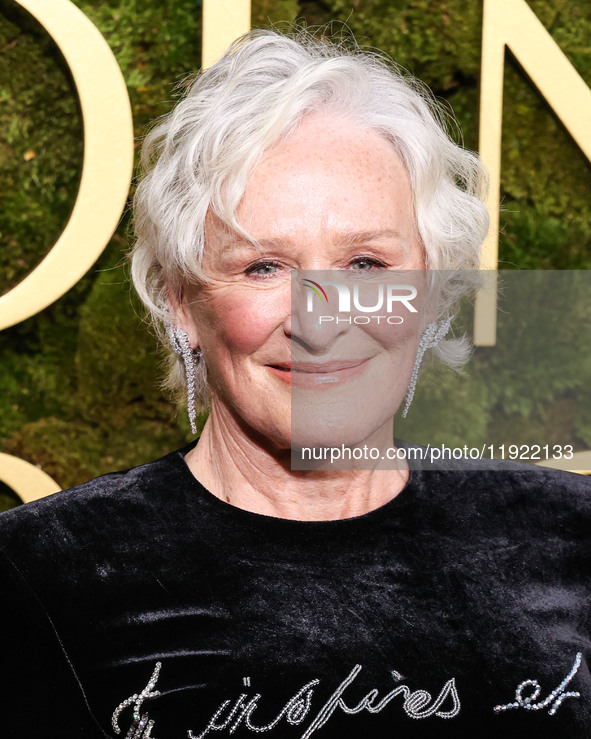 Glenn Close arrives at the 82nd Annual Golden Globe Awards held at The Beverly Hilton Hotel on January 5, 2025 in Beverly Hills, Los Angeles...