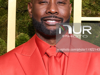 Morris Chestnut wearing Carolina Herrera arrives at the 82nd Annual Golden Globe Awards held at The Beverly Hilton Hotel on January 5, 2025...