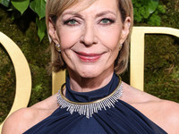 Allison Janney wearing Christian Siriano arrives at the 82nd Annual Golden Globe Awards held at The Beverly Hilton Hotel on January 5, 2025...