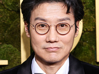 Hwang Dong-hyuk arrives at the 82nd Annual Golden Globe Awards held at The Beverly Hilton Hotel on January 5, 2025 in Beverly Hills, Los Ang...