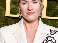 Kate Winslet wearing bespoke Erdem arrives at the 82nd Annual Golden Globe Awards held at The Beverly Hilton Hotel on January 5, 2025 in Bev...