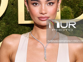 Kelsey Merritt arrives at the 82nd Annual Golden Globe Awards held at The Beverly Hilton Hotel on January 5, 2025 in Beverly Hills, Los Ange...