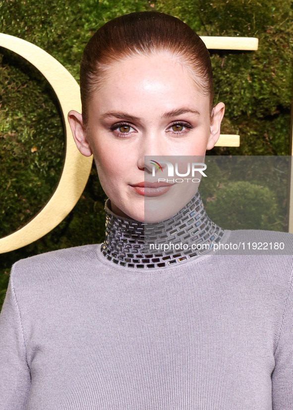 Lydia Brosnahan arrives at the 82nd Annual Golden Globe Awards held at The Beverly Hilton Hotel on January 5, 2025 in Beverly Hills, Los Ang...