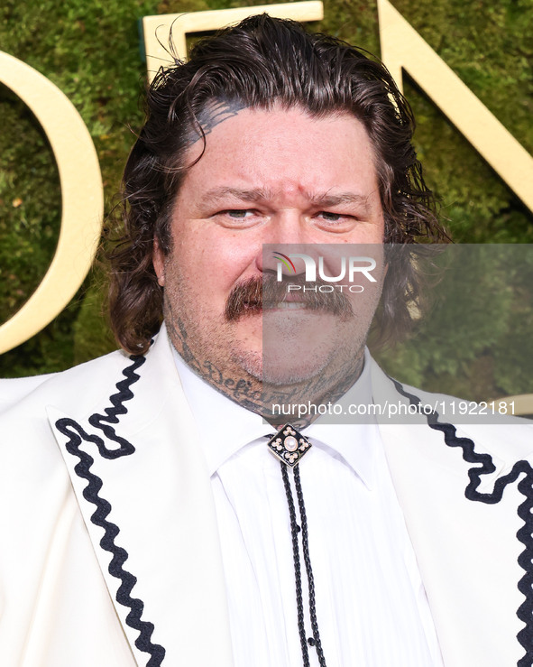 Matty Matheson arrives at the 82nd Annual Golden Globe Awards held at The Beverly Hilton Hotel on January 5, 2025 in Beverly Hills, Los Ange...