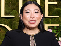 Awkwafina wearing Jenny Packham arrives at the 82nd Annual Golden Globe Awards held at The Beverly Hilton Hotel on January 5, 2025 in Beverl...