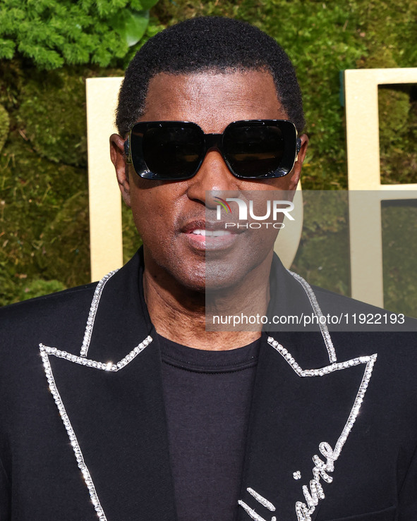 Babyface arrives at the 82nd Annual Golden Globe Awards held at The Beverly Hilton Hotel on January 5, 2025 in Beverly Hills, Los Angeles, C...