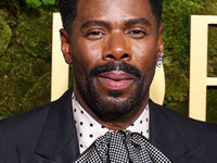 Colman Domingo wearing Valentino arrives at the 82nd Annual Golden Globe Awards held at The Beverly Hilton Hotel on January 5, 2025 in Bever...