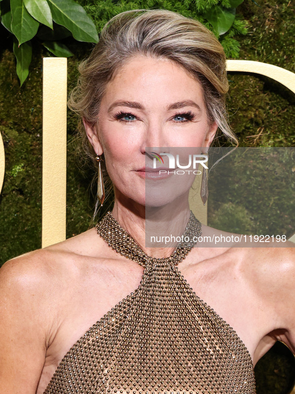 Elaine Irwin arrives at the 82nd Annual Golden Globe Awards held at The Beverly Hilton Hotel on January 5, 2025 in Beverly Hills, Los Angele...