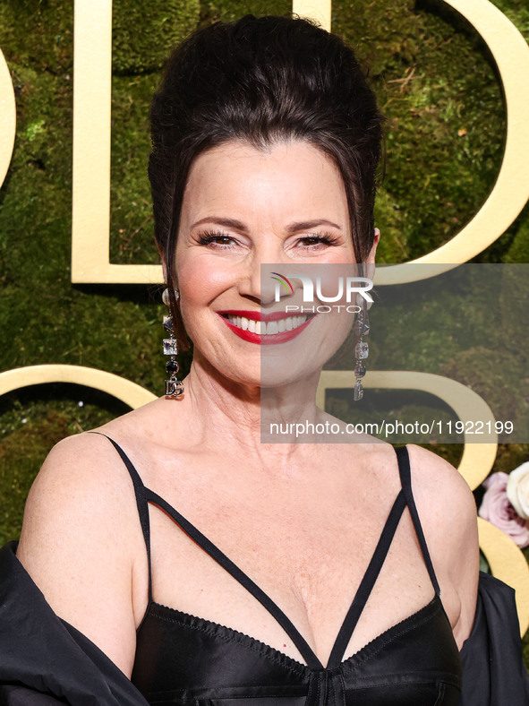 Fran Drescher arrives at the 82nd Annual Golden Globe Awards held at The Beverly Hilton Hotel on January 5, 2025 in Beverly Hills, Los Angel...