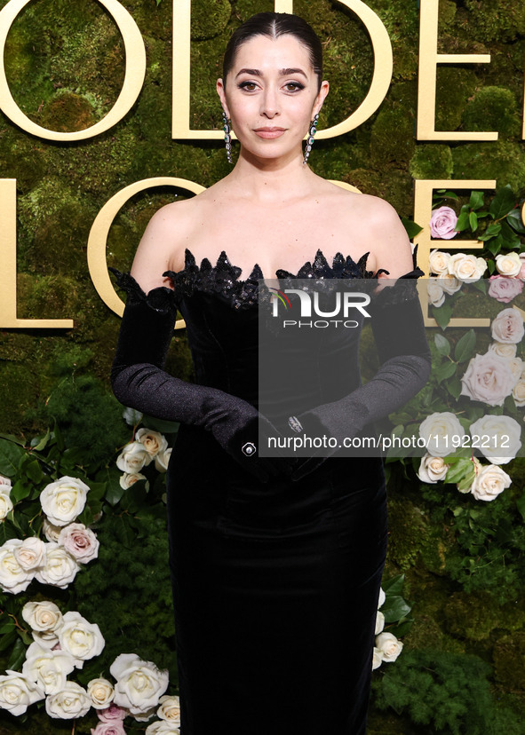 Cristin Milioti arrives at the 82nd Annual Golden Globe Awards held at The Beverly Hilton Hotel on January 5, 2025 in Beverly Hills, Los Ang...