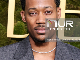 Tyler James Williams wearing Dolce and Gabanna arrives at the 82nd Annual Golden Globe Awards held at The Beverly Hilton Hotel on January 5,...