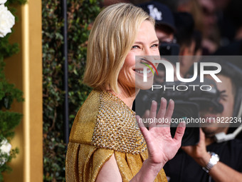 Cate Blanchett arrives at the 82nd Annual Golden Globe Awards held at The Beverly Hilton Hotel on January 5, 2025 in Beverly Hills, Los Ange...