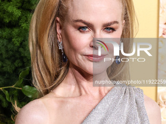 Nicole Kidman wearing Balenciaga with Boucheron jewelry arrives at the 82nd Annual Golden Globe Awards held at The Beverly Hilton Hotel on J...