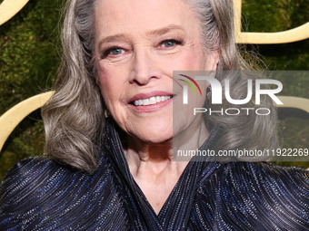 Kathy Bates arrives at the 82nd Annual Golden Globe Awards held at The Beverly Hilton Hotel on January 5, 2025 in Beverly Hills, Los Angeles...