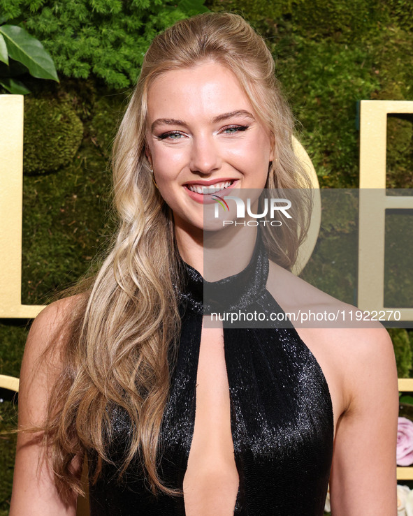 Lilly Krug arrives at the 82nd Annual Golden Globe Awards held at The Beverly Hilton Hotel on January 5, 2025 in Beverly Hills, Los Angeles,...