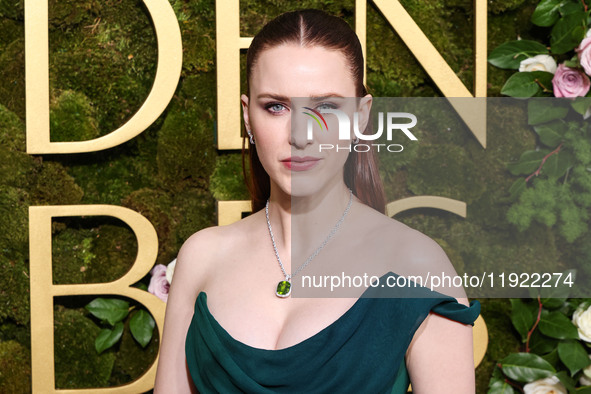 Rachel Brosnahan wearing Vivienne Westwood arrives at the 82nd Annual Golden Globe Awards held at The Beverly Hilton Hotel on January 5, 202...