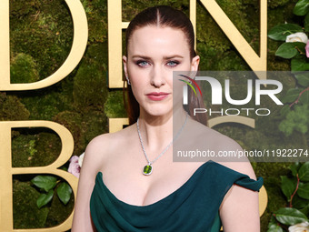 Rachel Brosnahan wearing Vivienne Westwood arrives at the 82nd Annual Golden Globe Awards held at The Beverly Hilton Hotel on January 5, 202...