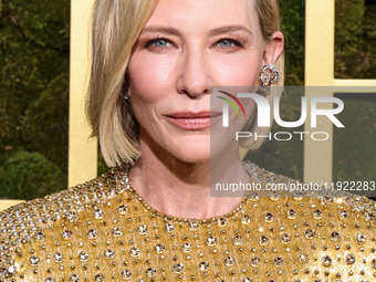 Cate Blanchett arrives at the 82nd Annual Golden Globe Awards held at The Beverly Hilton Hotel on January 5, 2025 in Beverly Hills, Los Ange...