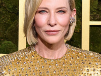 Cate Blanchett arrives at the 82nd Annual Golden Globe Awards held at The Beverly Hilton Hotel on January 5, 2025 in Beverly Hills, Los Ange...