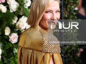 Cate Blanchett arrives at the 82nd Annual Golden Globe Awards held at The Beverly Hilton Hotel on January 5, 2025 in Beverly Hills, Los Ange...