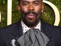 Colman Domingo wearing Valentino arrives at the 82nd Annual Golden Globe Awards held at The Beverly Hilton Hotel on January 5, 2025 in Bever...