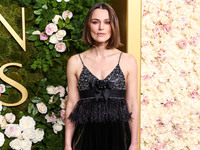 Keira Knightley wearing Chanel arrives at the 82nd Annual Golden Globe Awards held at The Beverly Hilton Hotel on January 5, 2025 in Beverly...