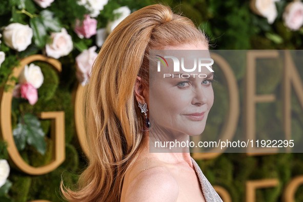 Nicole Kidman wearing Balenciaga with Boucheron jewelry arrives at the 82nd Annual Golden Globe Awards held at The Beverly Hilton Hotel on J...