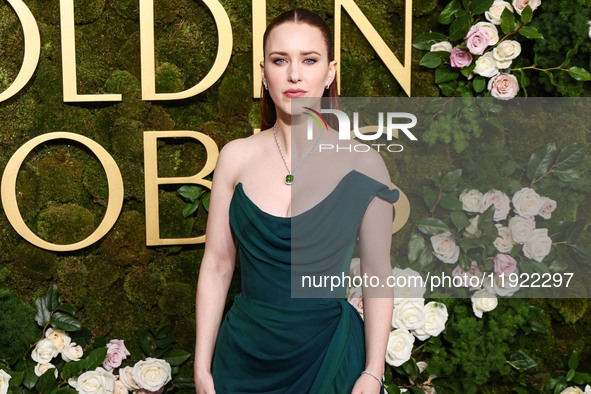 Rachel Brosnahan wearing Vivienne Westwood arrives at the 82nd Annual Golden Globe Awards held at The Beverly Hilton Hotel on January 5, 202...