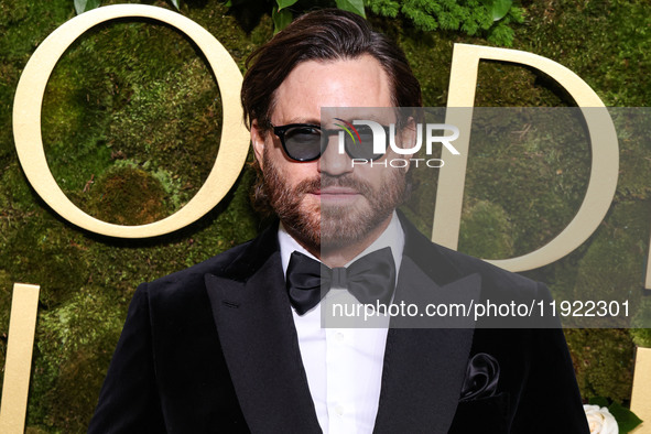 Edgar Ramirez wearing Brioni arrives at the 82nd Annual Golden Globe Awards held at The Beverly Hilton Hotel on January 5, 2025 in Beverly H...