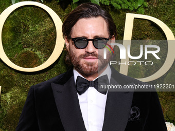 Edgar Ramirez wearing Brioni arrives at the 82nd Annual Golden Globe Awards held at The Beverly Hilton Hotel on January 5, 2025 in Beverly H...