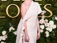 Hannah Einbinder arrives at the 82nd Annual Golden Globe Awards held at The Beverly Hilton Hotel on January 5, 2025 in Beverly Hills, Los An...